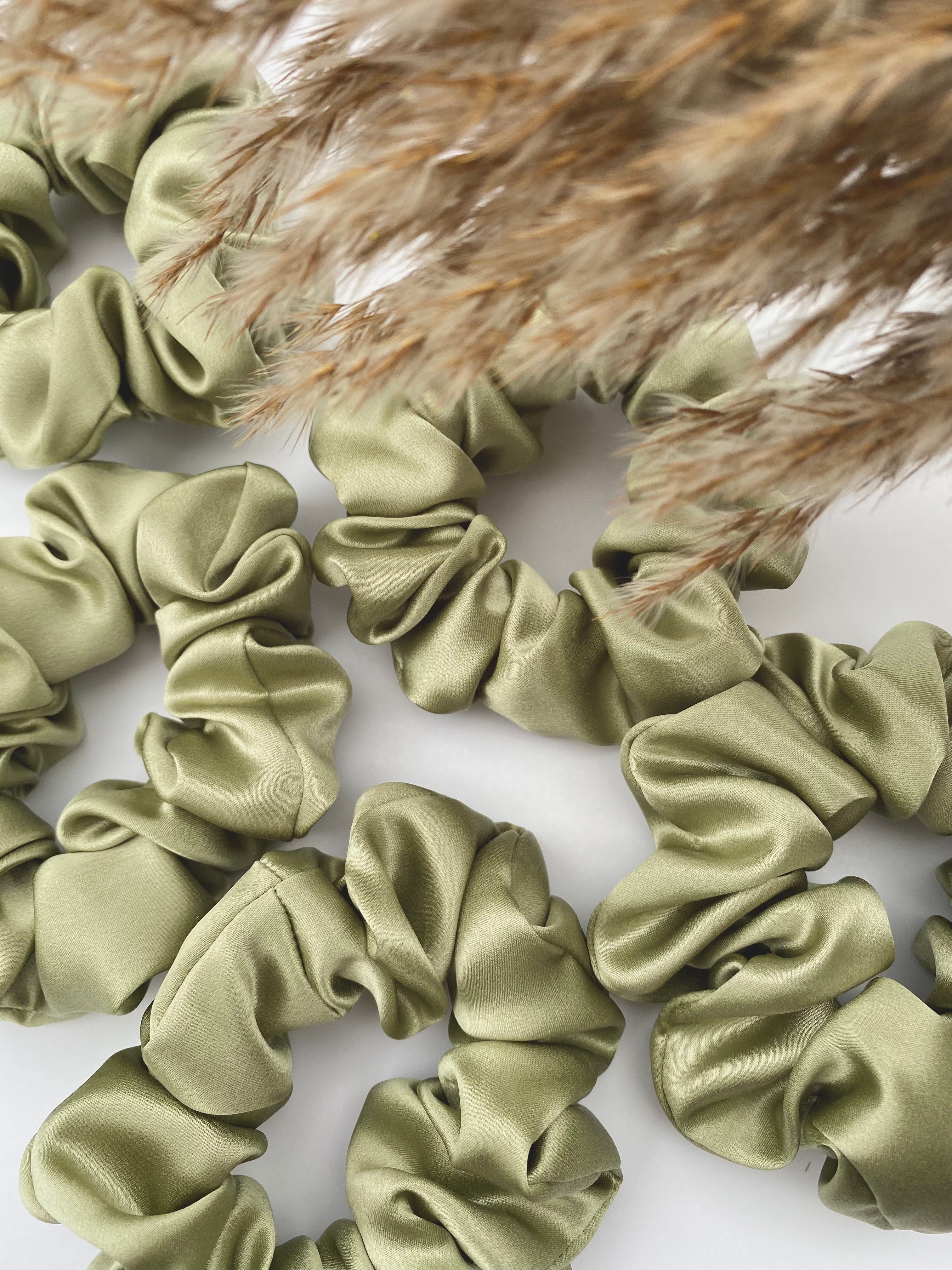 Silk scrunchies. Luxury hair care. OKT. Edmonton scrunchies. Real silk scrunchies. 